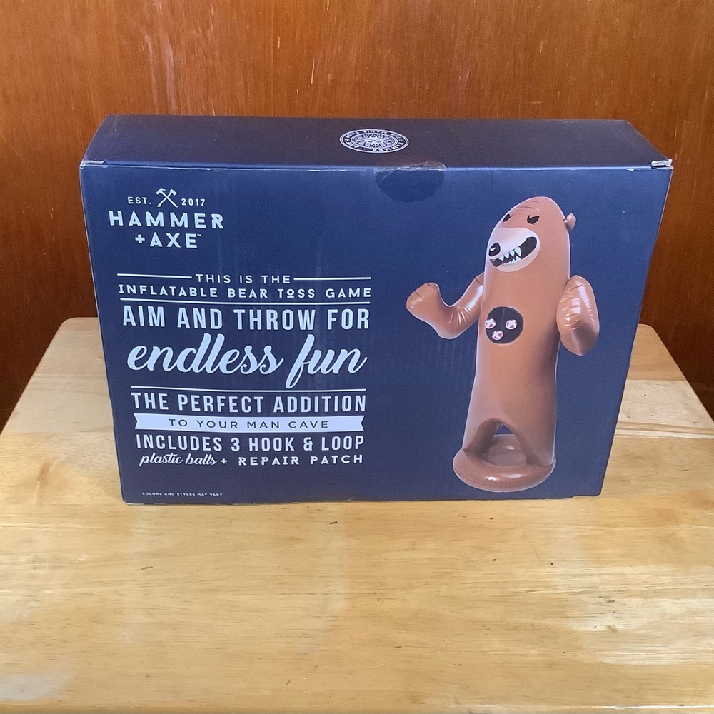 New inflatable bear toss game / gift for man cave